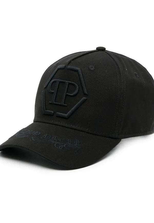 Philipp Plein keps med broderad logotyp - Svart