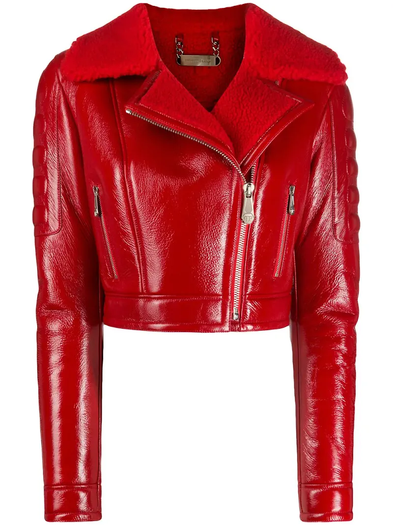 Philipp Plein Killer bikerjacka - Röd