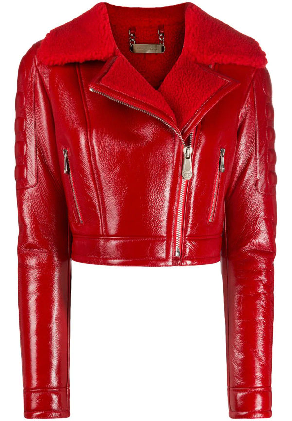 Philipp Plein Killer bikerjacka - Röd