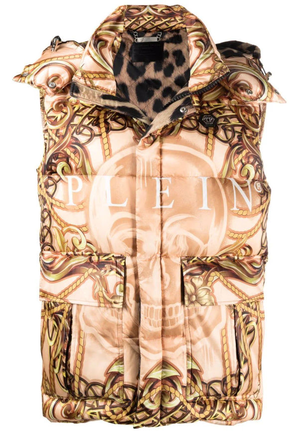 Philipp Plein kortärmad väst med barocktryck - Neutral