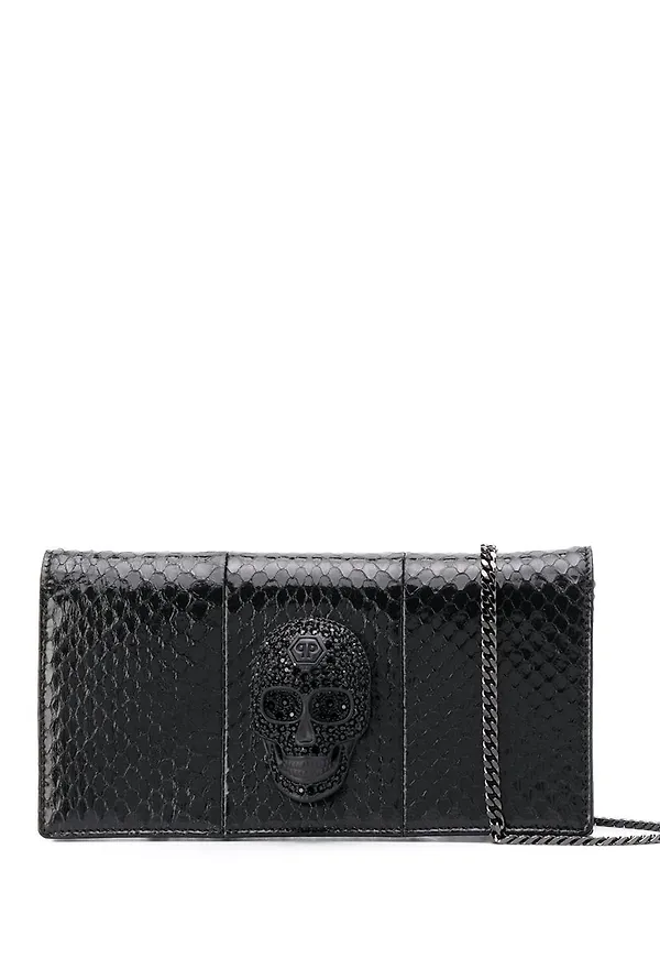 Philipp Plein kuvertväska med dödskalle - Svart