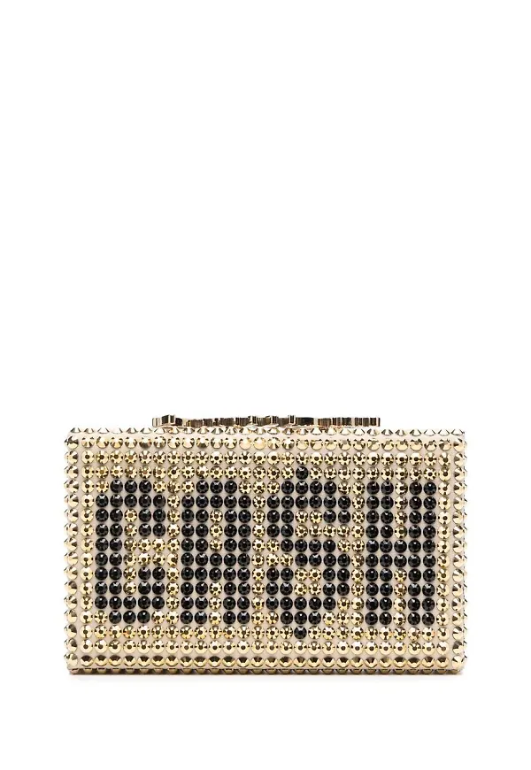 Philipp Plein kuvertväska med nitar - Guldfärgad
