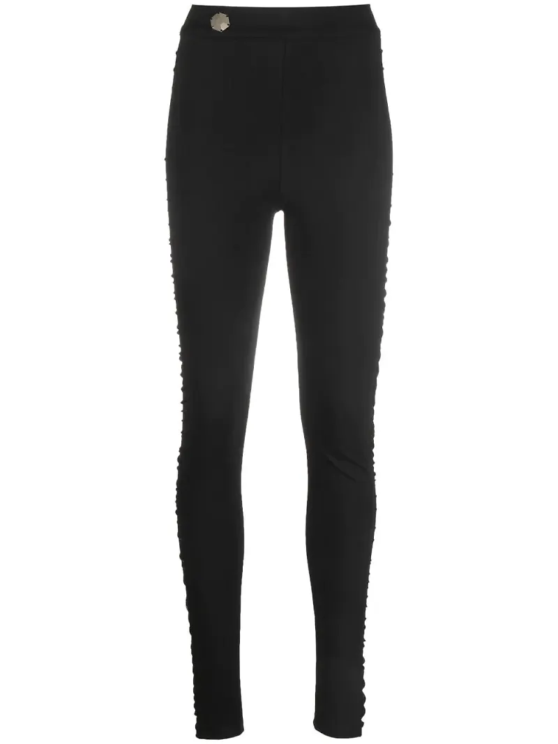 Philipp Plein leggings med hög midja - Svart