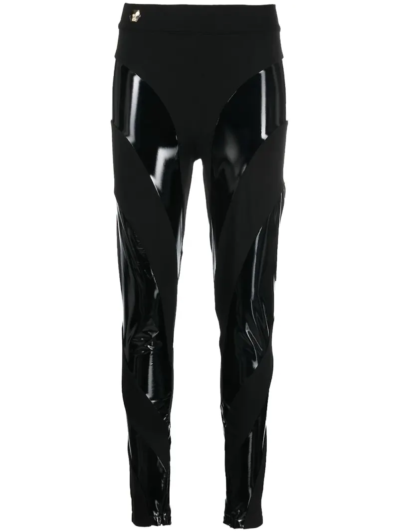 Philipp Plein leggings med kontrastpanel - Svart