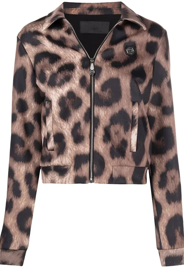 Philipp Plein leopardmönstrad jacka - Neutral
