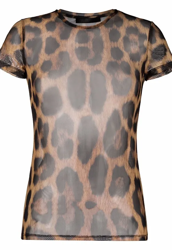 Philipp Plein leopardmönstrad t-shirt - Neutral