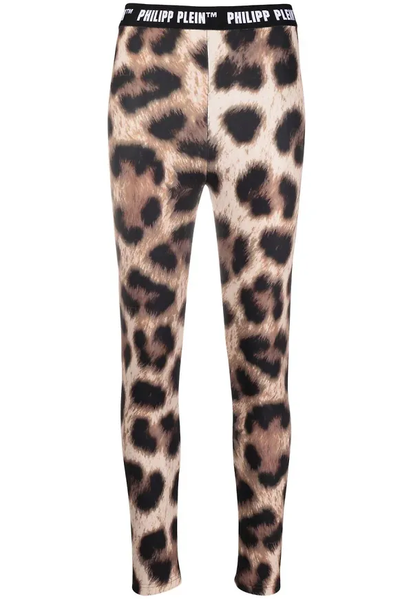 Philipp Plein leopardmönstrade leggings - Svart