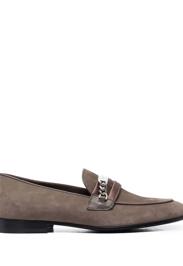 Philipp Plein loafers med kedja - Brun
