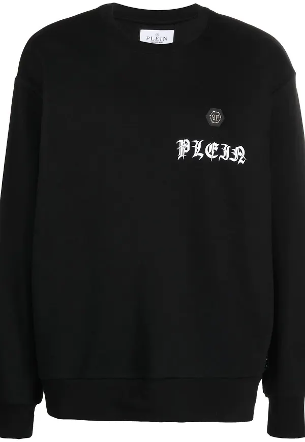 Philipp Plein logo-print sweatshirt - Svart