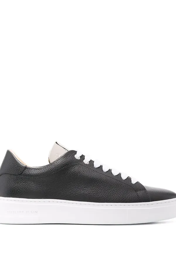 Philipp Plein lädersneakers - Svart