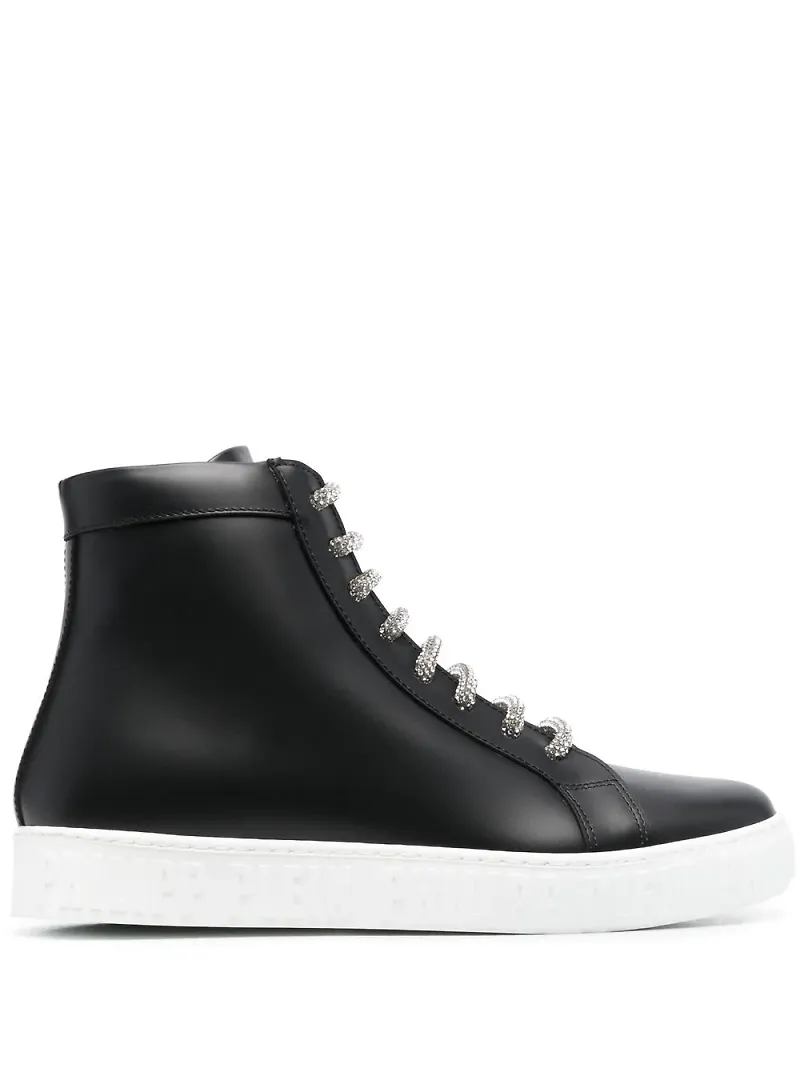 Philipp Plein lädersneakers - Svart