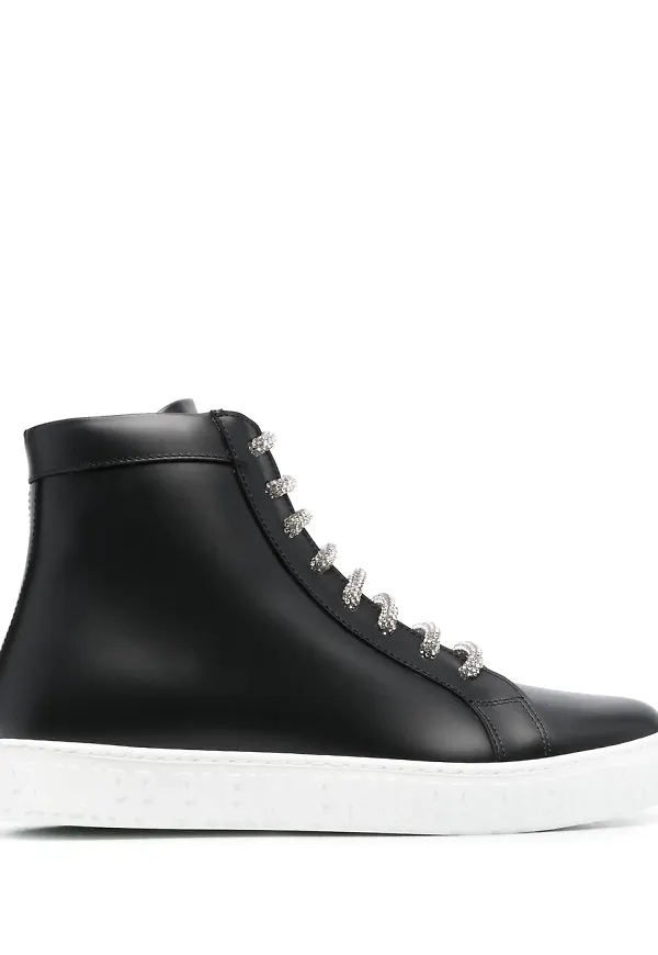 Philipp Plein lädersneakers - Svart