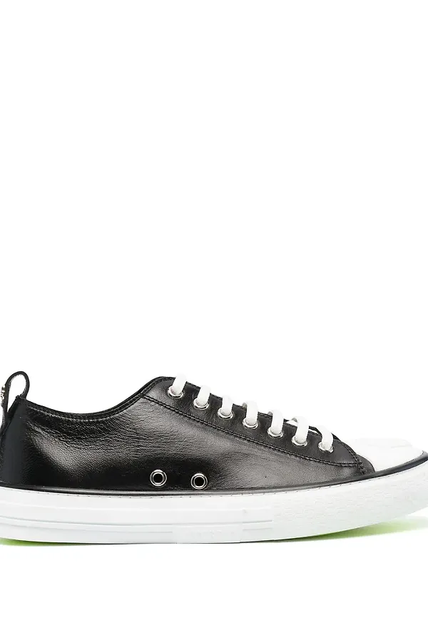 Philipp Plein låga lädersneakers - Svart