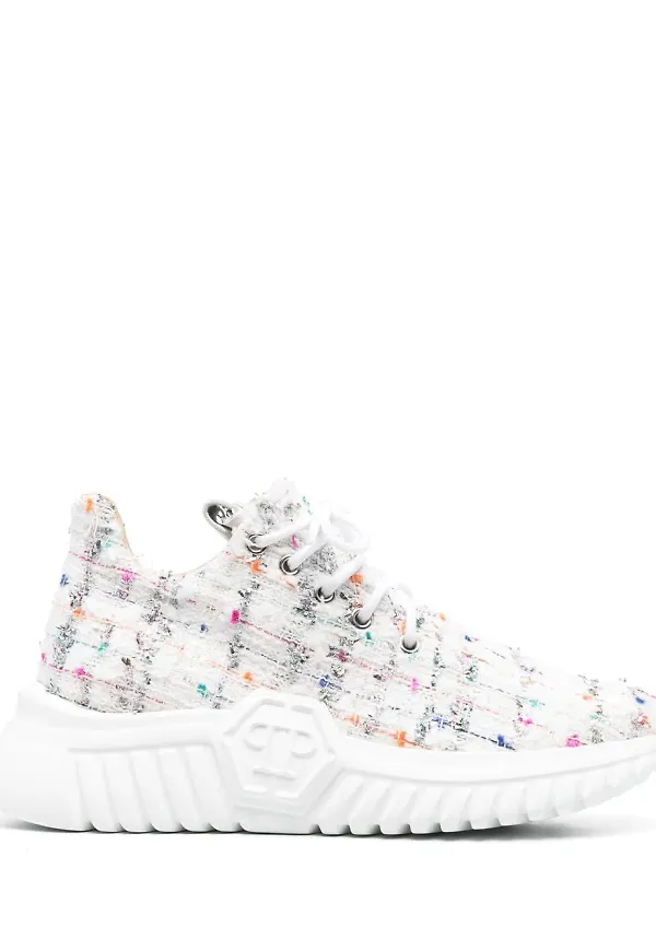 Philipp Plein låga löparsneakers - Vit