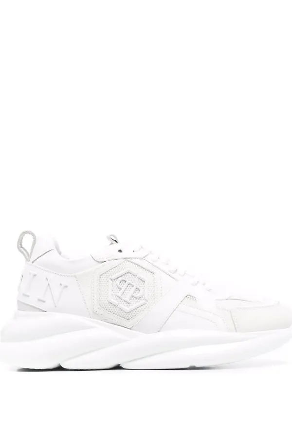 Philipp Plein låga löparsneakers - Vit