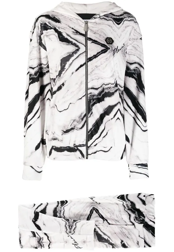 Philipp Plein marmormönstrat träningsställ - Neutral