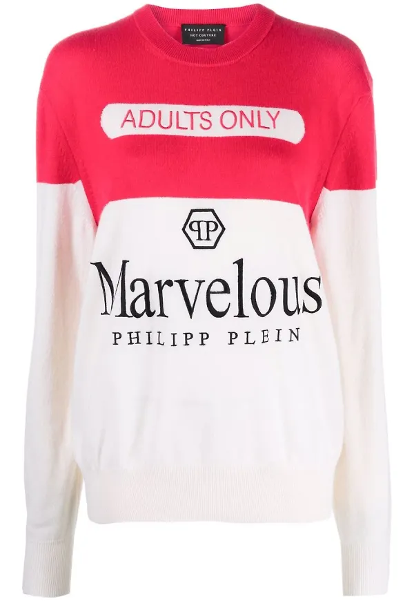 Philipp Plein Marvelous kashmirtröja - Röd