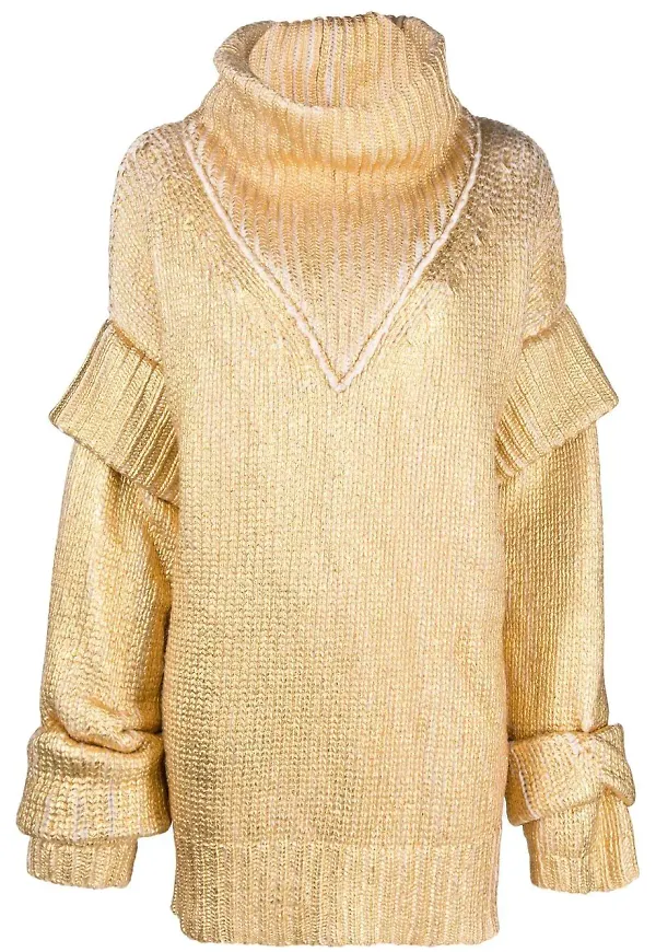 Philipp Plein Maxi Hexagon metallic-pullover - Neutral