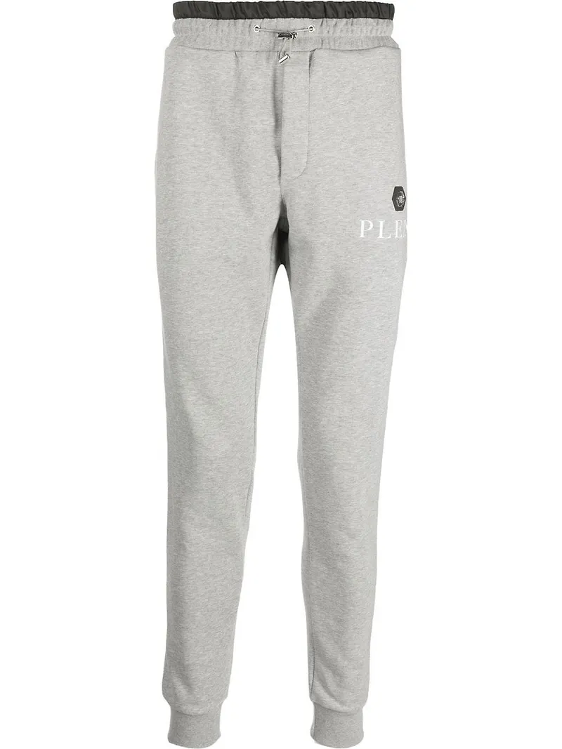 Philipp Plein mjukisbyxor med logotypmärke - Grå