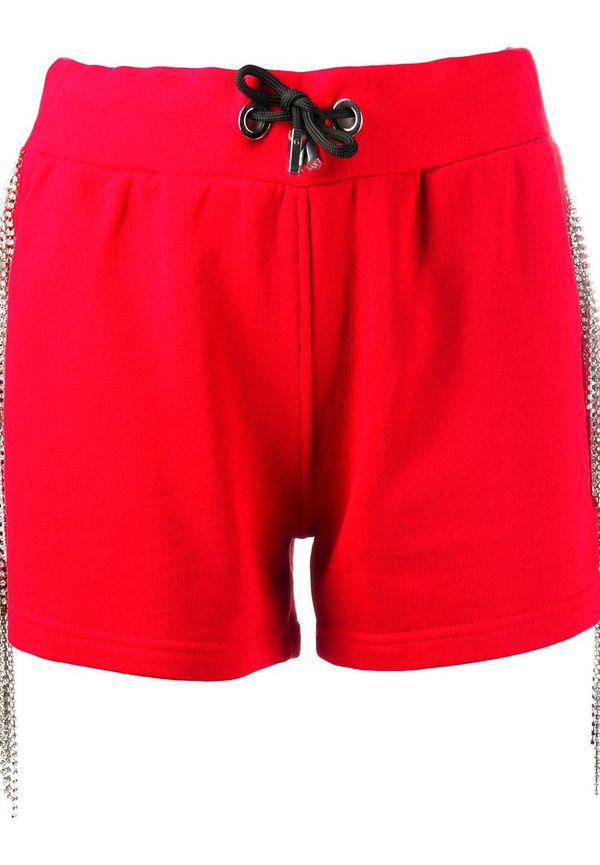 Philipp Plein mjukisshorts med strass - Röd