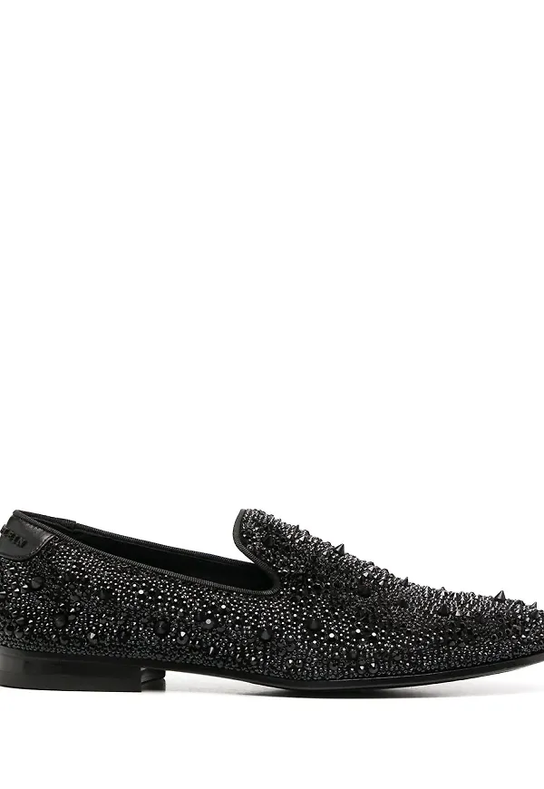 Philipp Plein mockasiner med strass - Svart