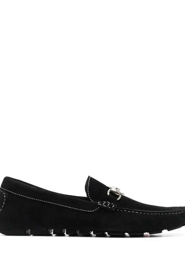 Philipp Plein mockasinloafers i mocka - Svart