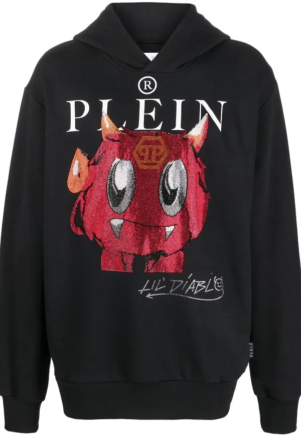 Philipp Plein Monsters hoodie - Svart