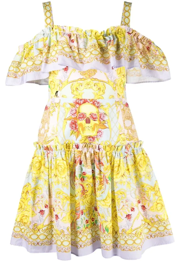 Philipp Plein New Baroque klänning - Gul