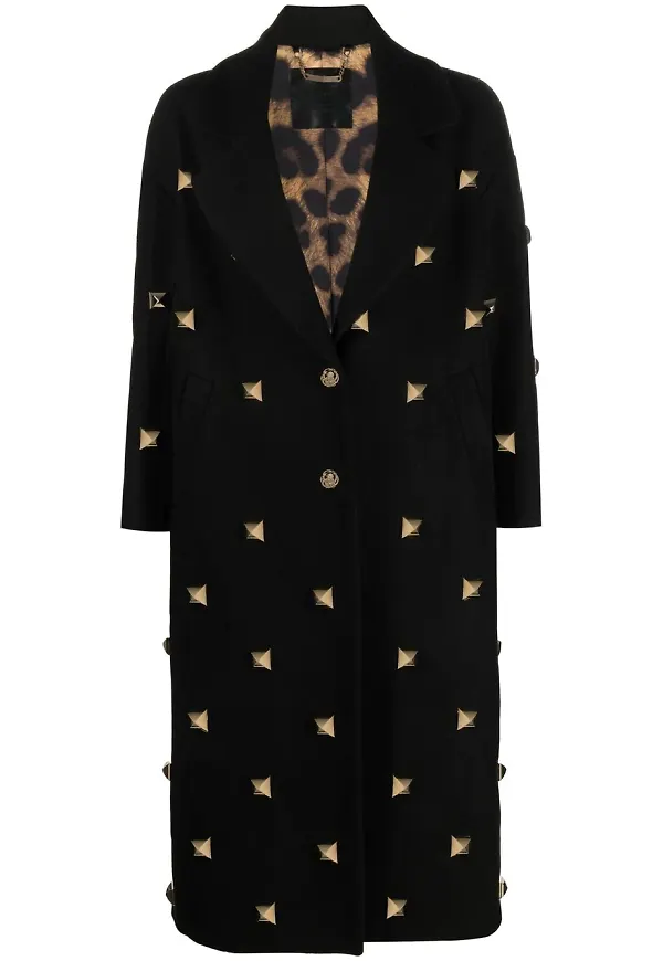 Philipp Plein oversize-kappa med nitar - Svart