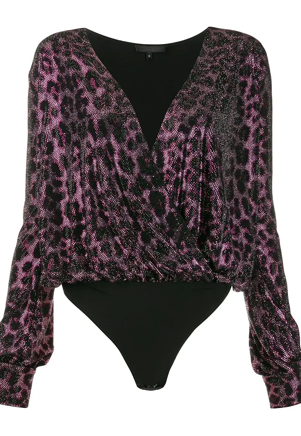 Philipp Plein Paradise paljettprydd body - Rosa