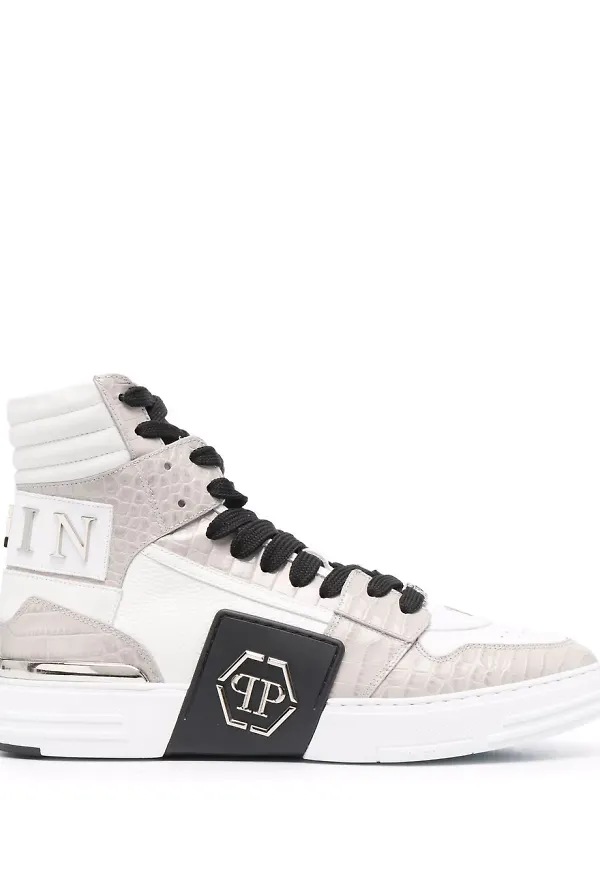 Philipp Plein Phantom höga sneakers - Grå