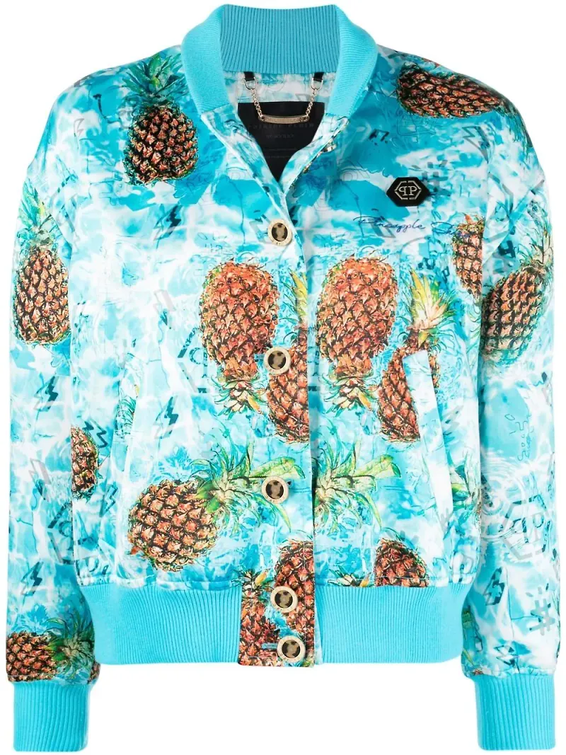 Philipp Plein Pineapple Skies bomberjacka - Blå