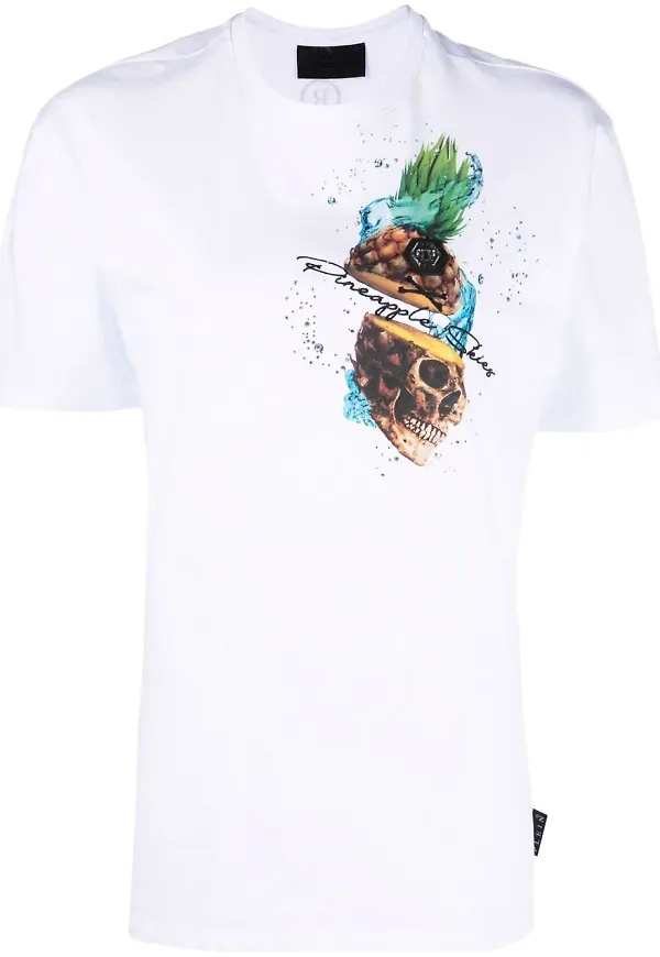 Philipp Plein Pineapple Skies t-shirt - Vit