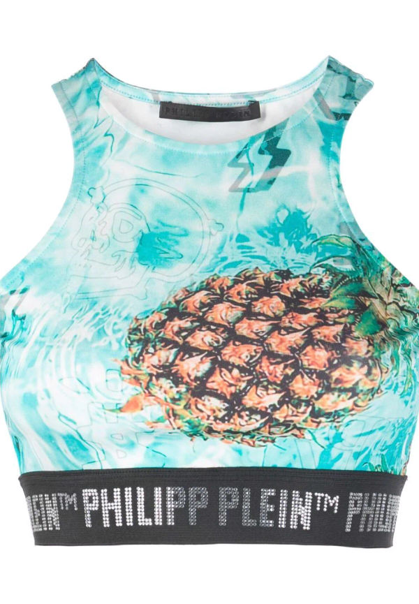 Philipp Plein Pineapple Skies träningstopp - Blå
