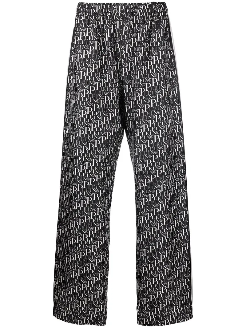 Philipp Plein pyjamasbyxor med logotyp - Svart