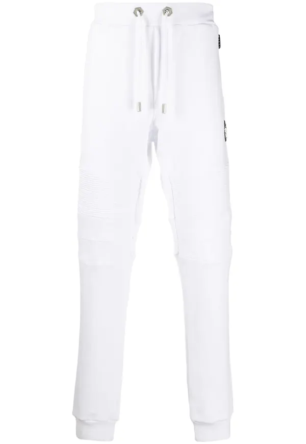 Philipp Plein quiltade träningsbyxor - Vit
