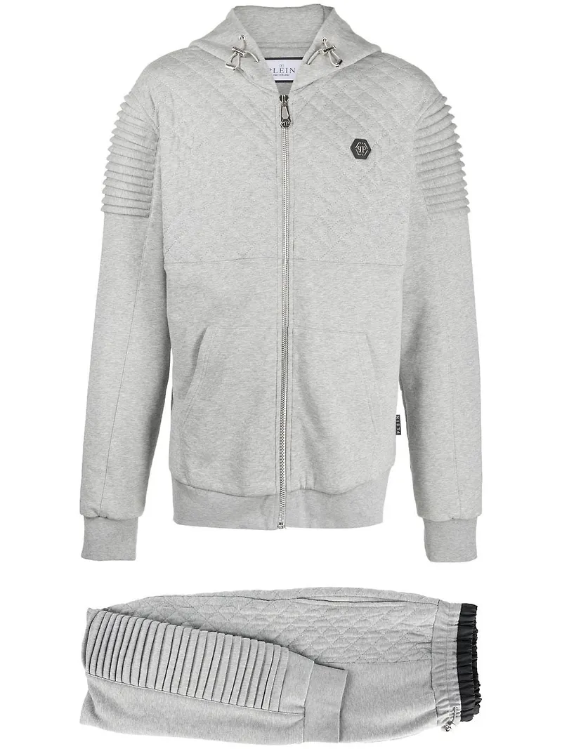 Philipp Plein quiltat träningsställ - Grå