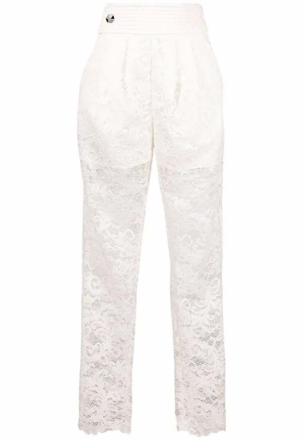 Philipp Plein raka spetsbyxor - Neutral