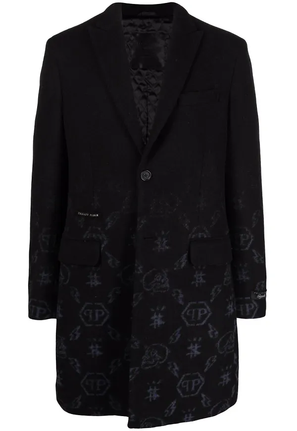 Philipp Plein rock med monogram - Svart