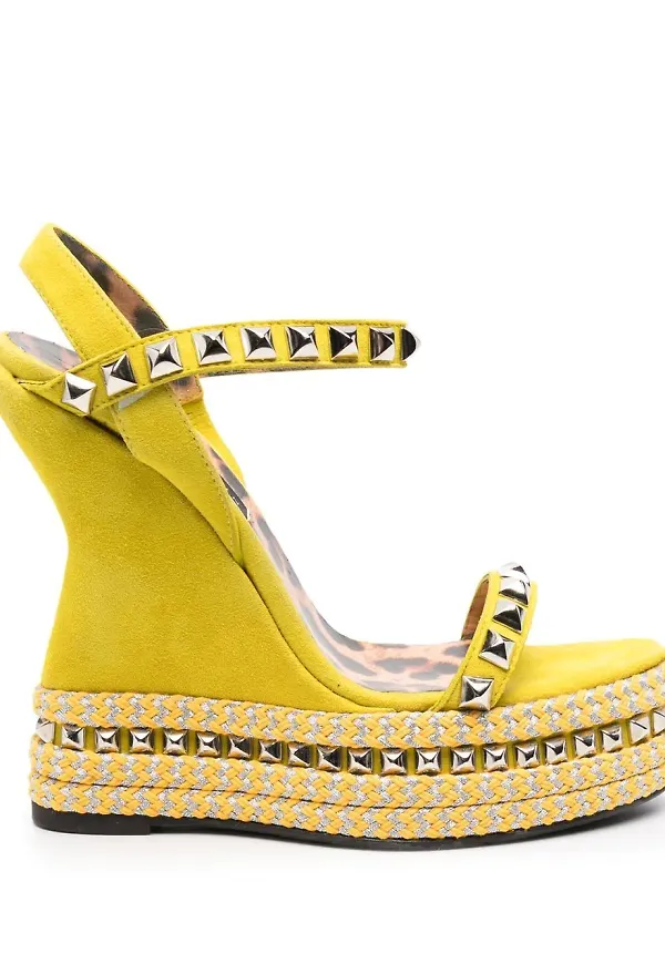 Philipp Plein sandaler med kilklack - Gul