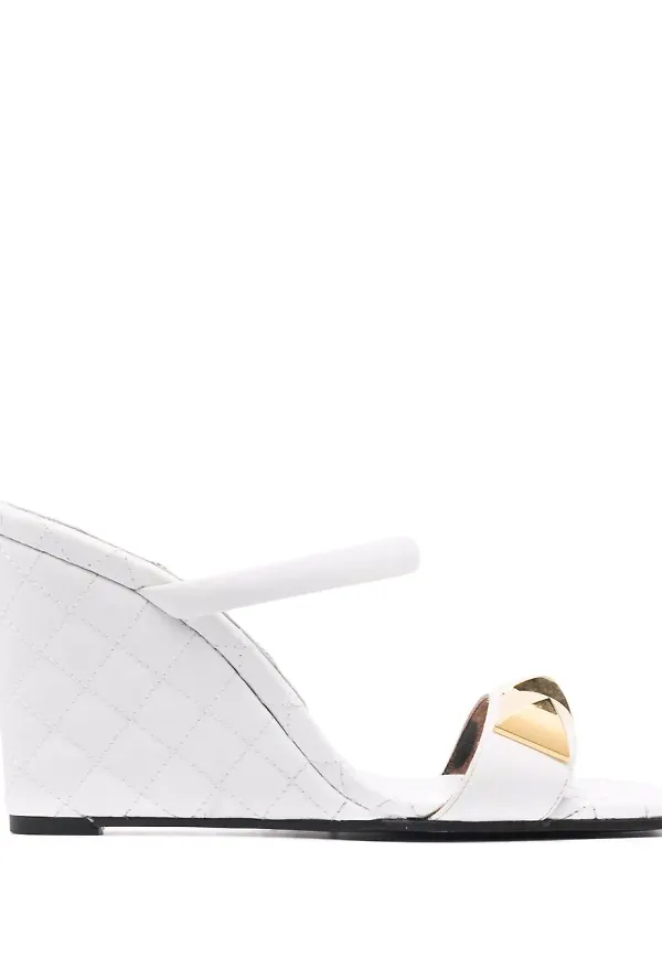 Philipp Plein sandaler med kilklack - Vit