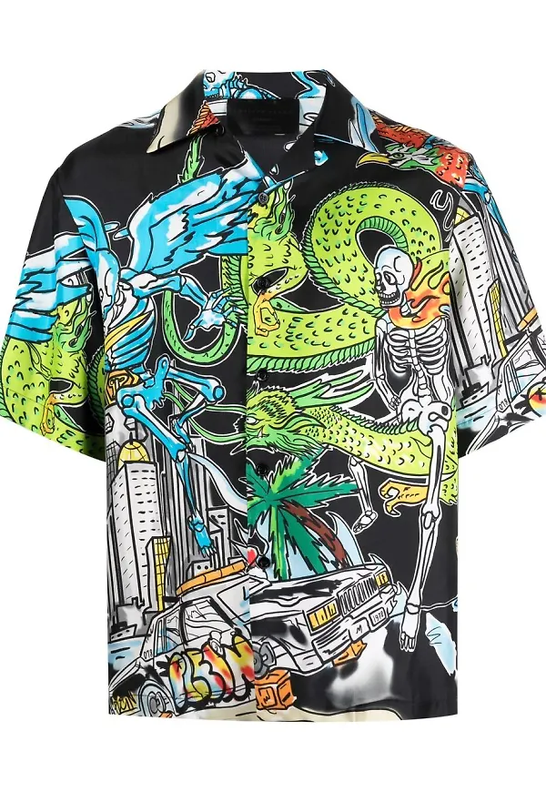 Philipp Plein sidenskjorta - Svart