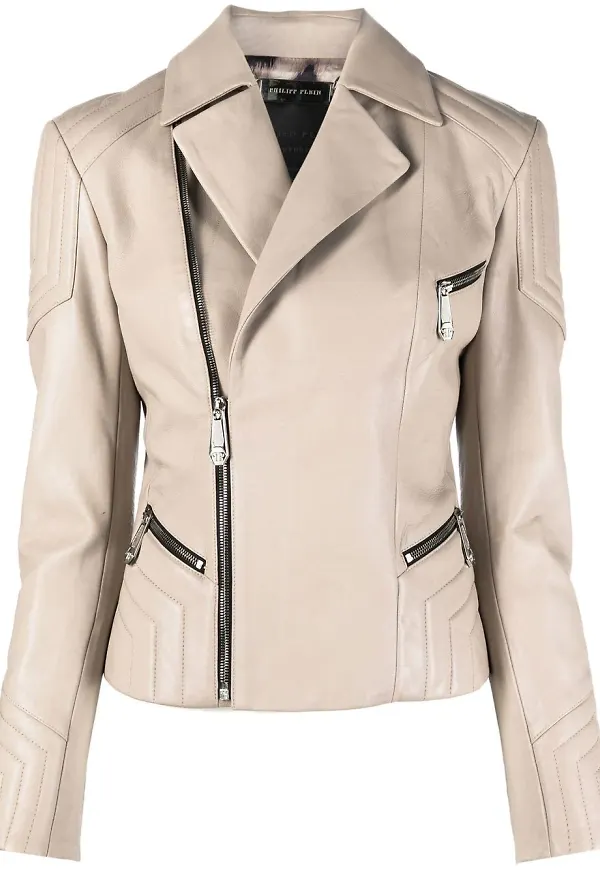 Philipp Plein skinnjacka i bikermodell - Neutral