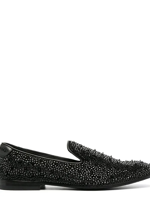 Philipp Plein skinnloafers med nitar - Svart