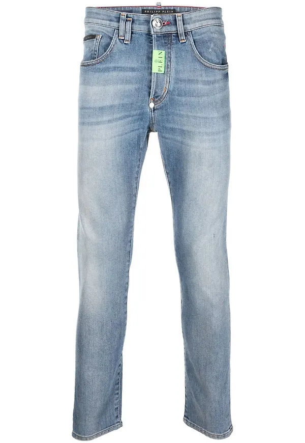 Philipp Plein skinny-jeans med broderad logotyp - Blå