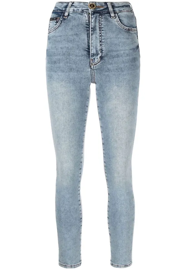 Philipp Plein skinny-jeans med dödskalle - Blå