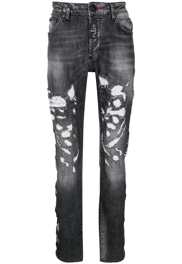 Philipp Plein skinny-jeans med dödskalle - Grå