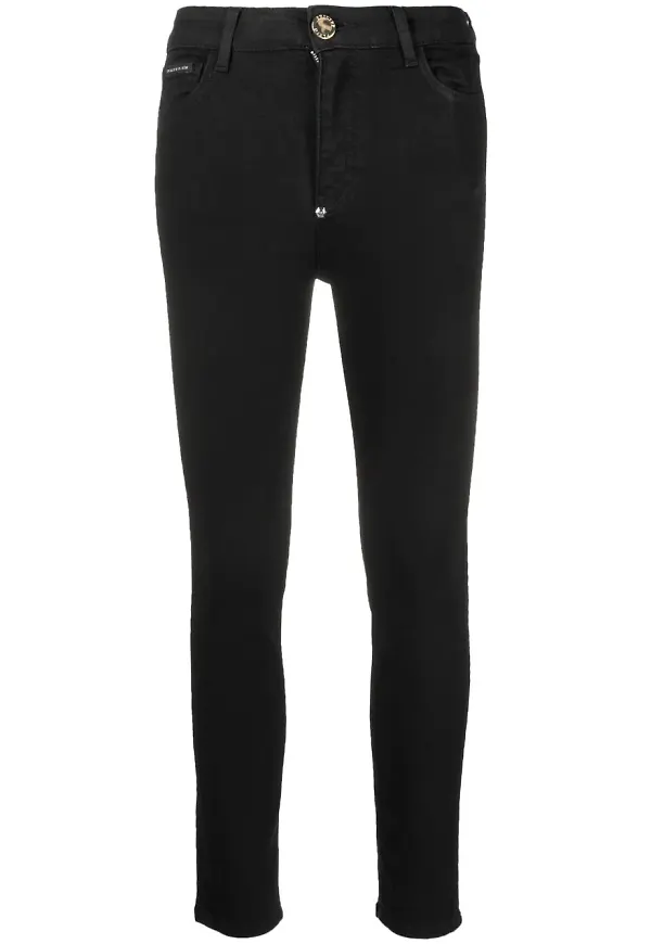 Philipp Plein skinny-jeans med dödskalle - Svart