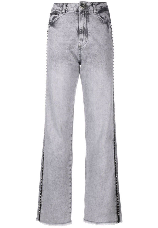 Philipp Plein skinny-jeans med strass - Grå