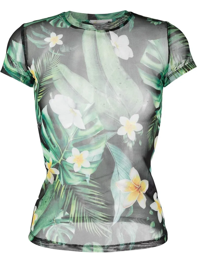 Philipp Plein skir t-shirt med grafiskt tryck - Svart
